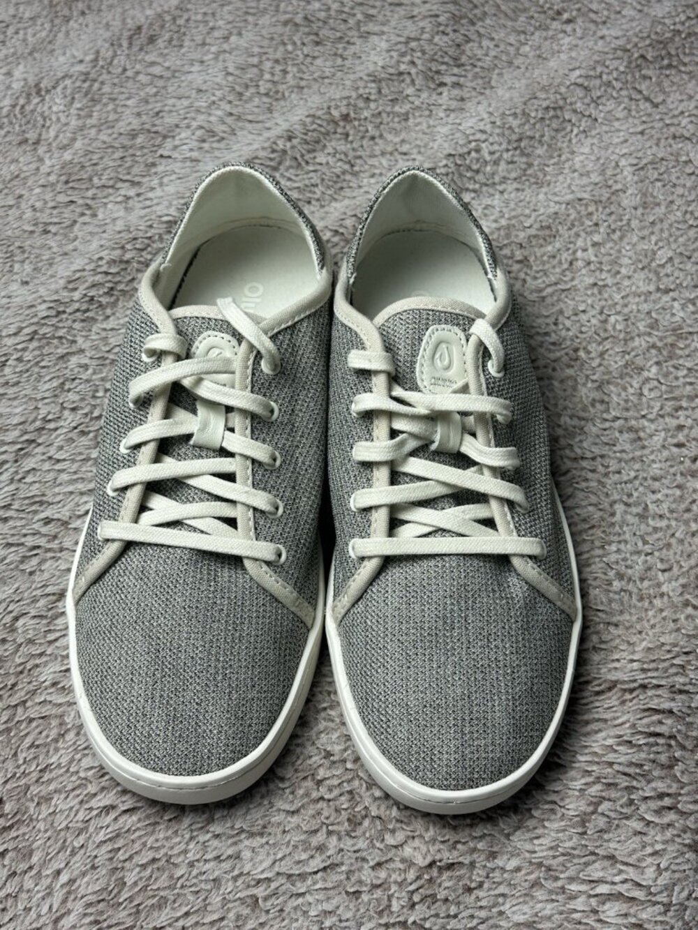 Olukai Pehuea Li Womens Shoes Size 8.5 Tapa White Sand Lace Up Slip On New - Picture 13 of 13